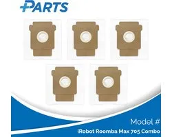 Sacs à poussière combinés iRobot Roomba Max 705 (5 pièces, alternative Plus.Parts au modèle 4849916)