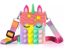 CHPN - Meisjes tasje - Mini tasje - Unicron - Fidget - Kindertasje - Unicorn-Fidget Tas - Pop it's - Eenhoorn tasje - Cadeau - Kinderfeestje