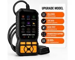 Scanner de diagnostic OBD2/EOBD professionnel - Matériel de lecture - Langue néerlandaise - Outil de diagnostic pour voitures - Lecture et effacement des codes d'erreur - Impression dans le cloud - Universel - Plug & Play