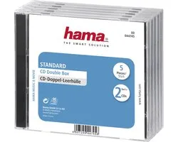 Hama CD jewel box dubbel 5-pack zwart
