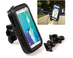 Waterdichte Fietshouder Bike Mount geschikt o.a. voor Samsung Galaxy S3 / S4 / S5 / S6 / S7 / Edge A3 A5 A7 J3 J5 2016 2017 Huawei P8 P9 P9 Lite Mate 8 9 Honor HTC 10 M9 M8 & Sony Xperia X XA XZ Z5 Compact Premium