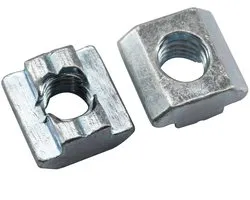 T-moeren, koolstofstaal, metrisch schroefdraad, hamerkop, T-moer voor aluminium extrusieprofielen, 20 stuks
