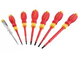Stanley - Schroevendraaier Set - 7 stuks - Geïsoleerd tot 1000V - Chroom-Vanadium Staal