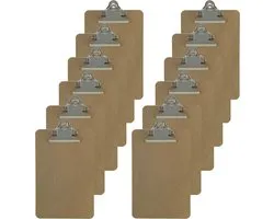 Trade Quest Memo formaat 6" x 9" Klemborden Standaard Clip Hardboard (Pack van 12) (Pen niet inbegrepen - alleen voor schaal)