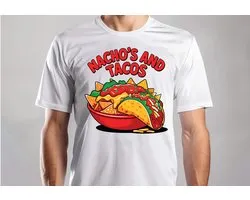 Nachos and Tacos - T Shirt - Funny - Sarcasm - VrolijkKerstfeest - Kerstmis - Grappig - Sarcasme - Gift - Cadeau - GoodVibes - Vibes