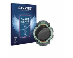 3 Stuks Savvies Screenprotector - geschikt voor Garmin Instinct 3 AMOLED (50 mm) - beschermfolie glas transparant