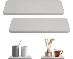 Water Absorbent Stone Serving Trays - Diatomite Coasters & Soap Dish for Bathroom