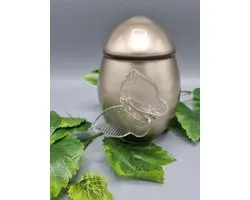 Mini Urn - 168-1 - Cappuccino - Kristalglas - Vlinder - Urn