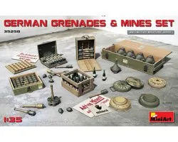 MiniArt Modelbouwpakket Militaire voertuigen - 35258 German Grenades - Mines Set Plastic - 1:35 - Modelbouw