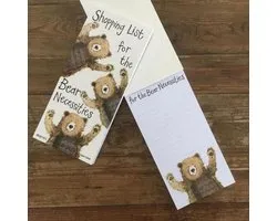 Alex Clark Magnetic Notepad or To-do list ~ Magnetisch Notitieblok Beren 'The Bear Necessities'