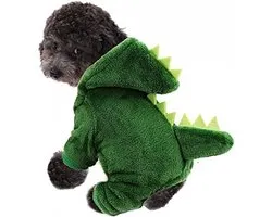 Dierenkleding - Warmte voor herfst en winter - Grappige honden- en kattenkostuums - Babydinosaurussen - Dierenkleding - Kleine en middelgrote honden en katten - Koraalfleece - Hoodie-kledingset voor huisdieren - Maat L