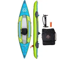 HO Sports Beacon Opblaasbare Kajak 1 Persoons - iKayak Package met Peddel, Pomp, Rugzak en Zitje - Blauw