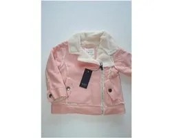 EMOI by emonite biker jas - imitatie suede met borg voering - roze - maat 98