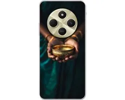 Étui téléphone Convient pour Xiaomi Convient pour Redmi 14C étui - Goud - Kom - Blauw - Siliconen Étui téléphone Étui téléphone