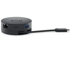 DELL Mobile Adapter DA300 Bedraad USB 3.2 Gen 2 (3.1 Gen 2) Type-C Zwart