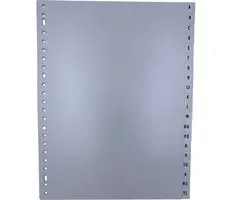 DULA Tabbladen plastic A tot Z - A4 - Grijs - Alfabet - 23 gaten - PP