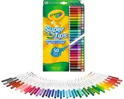 Crayola - Supertips - Viltstiften - 50 Wasbare Viltstiften - Voor Kinderen