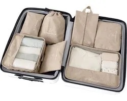 Packing cubes reisorganizer set 7 beige