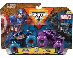 Monster Jam Marvel - Schaal 1:64 - Metaal - 2 Pack assortiment