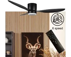 Freelight Ventilateur de plafond Brezza Ø 132 cm avec éclairage noir
