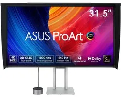 ASUS ProArt Display OLED PA32UCDMR-K - Moniteur Professionnel - 4K UHD - QD-OLED - USB-C 96W Power Delivery - ProArt CaliContrO MCA02 Colorimètre 3-en-1 - 240Hz - 0,1 ms - 32 pouces