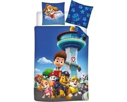 Paw Patrol Pat Patrouille Dekbedovertrek 140 x 200 cm +65X65cm – polyester
