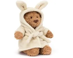 Jellycat Knuffels - Bartholomew Bear Bathrobe Outfit - Beer met Badjas - Teddybeer - Knuffelbeer - Knuffel - 31 cm - Geschikt voor alle leeftijden