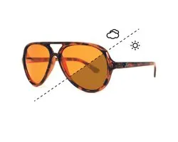 Fortis Eyewear Aviator Switch - Zonnebril - Bruin - Oranje