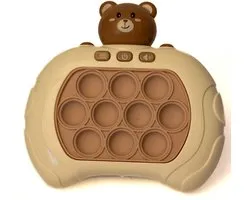 DMG Supply Pop It Game - Beer Bruin - Pop It - Pop Or Flop - Fidget Toy - 4 Spelstanden met Licht en Geluid