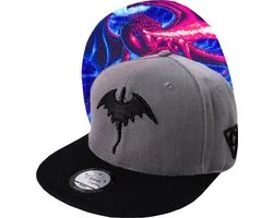 Capiche Snapback cap Hommes - Fire Dragon - Unisexe - Taille unique - Sportcap - Casquette de baseball - Hommes - Grijs