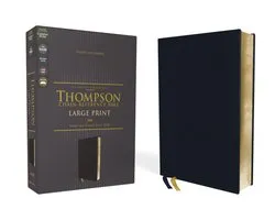 NASB, Thompson Chain-Reference Bible, Large Print, Leathersoft, Navy, 1995 Text, Red Letter, Comfort Print