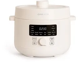 CREATE - 4L Programmeerbare multifunctionele elektrische snelkookpan Gebroken wit - PRESSURE COOKER STUDIO