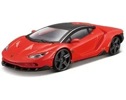 Modelauto Lamborghini Centenario rood 1:43 - speelgoed auto schaalmodel - 11 cm