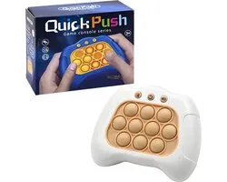 DrPhone CalmClicks - Pop It Controller - ABS - AAA Batterijen - 4 Spelmodus - 10 Bobbels - Snelle Reactie - Anti Stress Speelgoed - Wit
