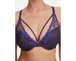 Chantelle Pulp Spice - plunge bh - taille 70D - midnight blue multico - C22BNR-A53