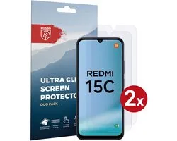 Protection d'écran Rosso compatible avec Xiaomi Redmi 15C | Pack Duo Ultra Clair | Feuille de TPU | Film protecteur compatible avec les coques | 2 pièces