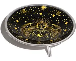 Ancient Wisdom - Decoratief beeld - Gietijzeren ketel met drievoudige maan - ritueel - spiritualiteit - mystiek - magie - interieurdecoratie