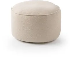 Lumaland pouf de siège de la série Teddy | Pouf d'intérieur avec rembourrage | fauteuil compact incl. granulés EPS | 3 en 1 : pouf, petite table & repose-pieds | Bean Bag - petit & doux | Ø 25 x 45 cm