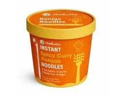 Hethstia | Instant Konjac Noedels Spicy Curry Soep | Koolhydraatarm | Glutenvrij | Cup