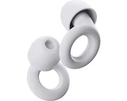 Loop Quiet-oordopjes voor geluidsdemping – Herbruikbare gehoorbescherming in flexibel silicone voor slaap en gevoeligheid voor geluid - 8 dopjes in XS/S/M/L – SNR 24dB & NRR 14 demping - Wit