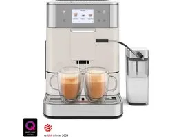 Machine à expresso entièrement automatique KitchenAid KF7 - Écran tactile, plus de 20 recettes, mousseur à lait automatique et cycle de nettoyage, 2 tasses à la fois - White porcelaine