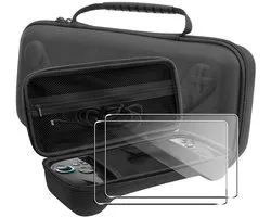 Étui de transport pour ASUS Rog Xbox Ally X & Rog Xbox Ally accessoire de housse de console de jeu sac de rangement + [2 pièces] film de protection en verre trempé pour Rog Xbox Ally X & Rog Xbox Ally étui de transport rigide housse de protection