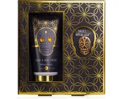 Cadeauset vrouw - Cadeaupakket met gouden schedel ketting - Skull Chic - White Musk - Geschenk pakket voor haar, mama, vriendin, moeder - Grappig