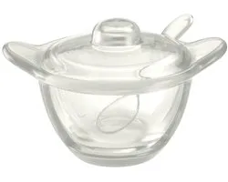 Guzzini Gocce Parmezeaanse kaas/suikerpot met lepel transparant - 0.2Ltr