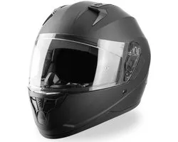 VINZ Vigo Integraalhelm - ECE 22.06 gekeurde Helm Scooter, Motor & Brommer - Heren & Dames - Mat Zwart - M