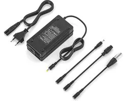 54,6 V 2 A oplader voor elektrische step Kugoo M4/M4 Pro, oplader hoverboard 48 V step accu met 3 aansluitingen voor Gotrax G2 G3 G4, Evercross H5, Hitway H5, UrbanGlide E-Cross Pro