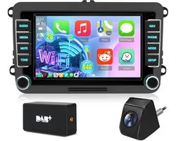 Autoradio Hexinex - compatible avec VW Golf 5, 6, Polo, Skoda Caddy, T5, Passat - Écran 7 pouces - 2+64GB CARPLAY FM RDS - Caméra de recul DAB+