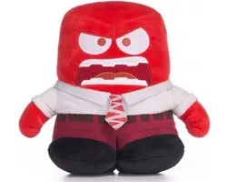 Anger (Boos) - Disney Inside Out Pluche Knuffel 25 cm - Binnenstebuiten 2 - Speelgoed knuffels voor kinderen jongens meisjes - Anger, Anxiety, Disgust, Fear, Joy, Sadness - Woede, Onzekerheid, Afkeer, Angst, Plezier, Verdriet