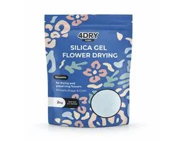4DRY Flower 2 kg | Sac refermable | Gel de silice pour le Séchage des Fleurs | Wit 0- 0 | Grain fin