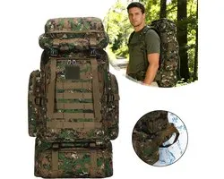 Kampeerrugzak - Militaire Tactische Rugzak - Waterdichte Overlevingstas - Grote Molle-Rugzak - Voor Reizen Kamperen En Jagen